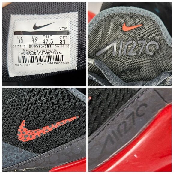 Nike Air Max 270 Sneakers Shoes Mens 13 Running Reflective Safari BQ6525-001 - Picture 10 of 10